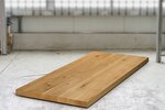 Eichenholz Tischplatte 7cm vollmassiv nach Maß in verschiedenen Oberflächen zur Auswahl