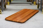 Massivholzplatte aus Kirsche 4cm stark und mit gerundeten Ecken nach Maß gefertigt
