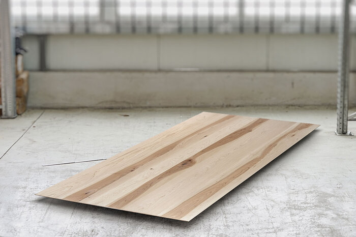 Kernahorn Facettenkanten Holzplatte für deinen Tisch - nach Maß