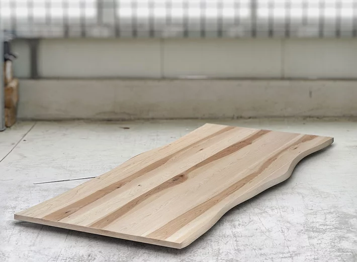 Baumkanten Kernahorn Holzplatte für dein Esstisch 3cm nach Maß