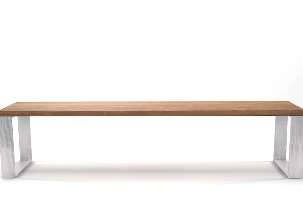 Buche Sitzbank astfrei 4cm kombiniert mit Kufen aus Stahl in verschiedenen Oberflächen erhältlich. Buche Sitzbank astfrei 4cm kombiniert mit Kufen aus Stahl in verschiedenen Oberflächen erhältlich.