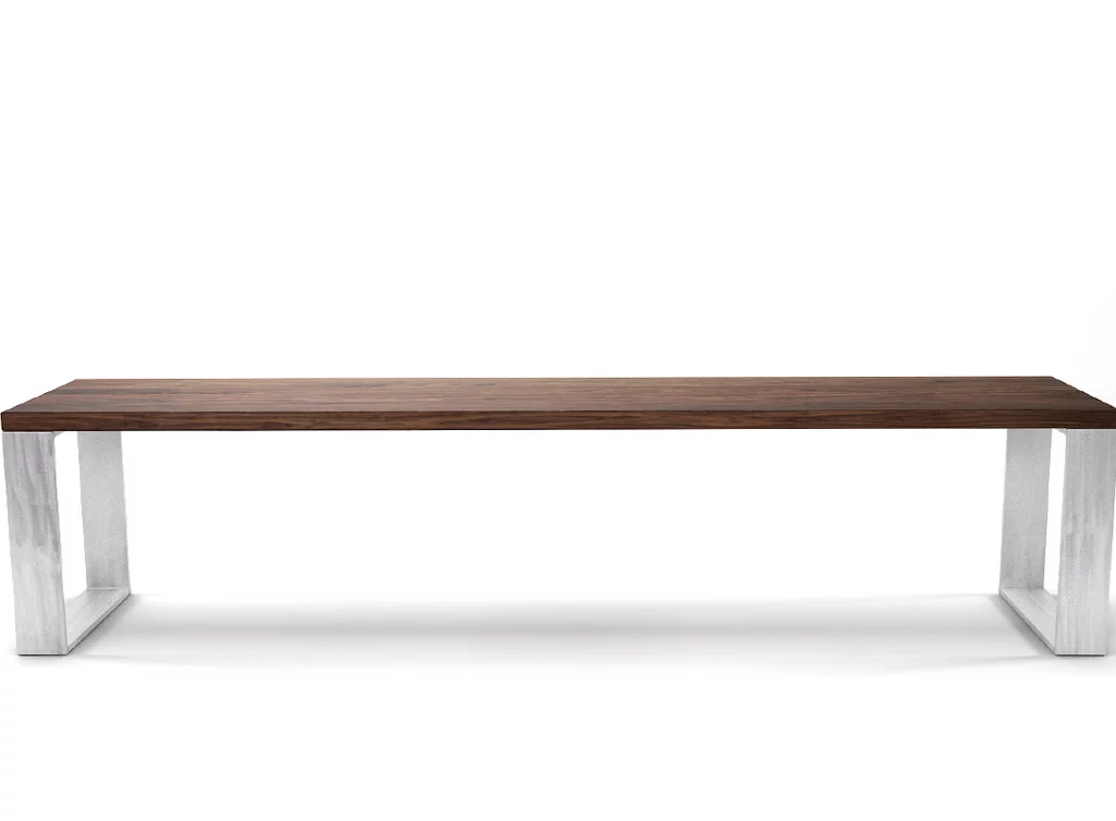 Nussbaumbank Massivholz astfrei 4cm mit Stahlkufen nach deinem Maß hergestellt. Nussbaumbank Massivholz astfrei 4cm mit Stahlkufen nach deinem Maß hergestellt.