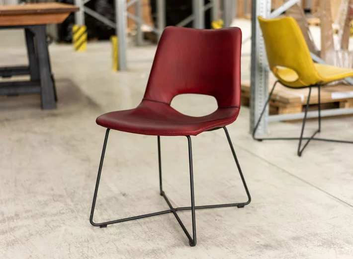 Minimal Design Stuhl Leder