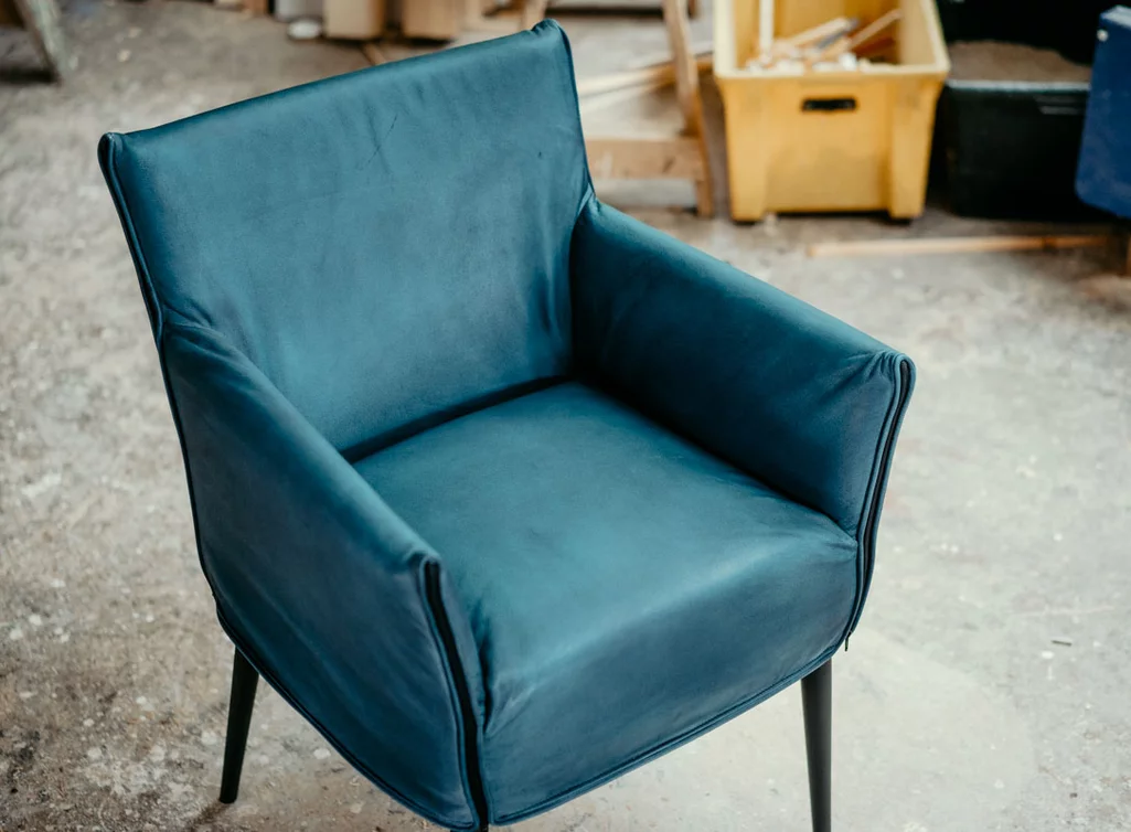 Detail Lederstuhl Sitzpolster Detail Lederstuhl Sitzpolster