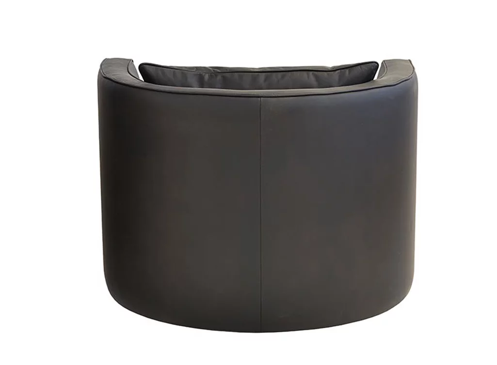 Ansicht hinten: Clubsessel drehbar aus Echtleder Ansicht hinten: Clubsessel drehbar aus Echtleder