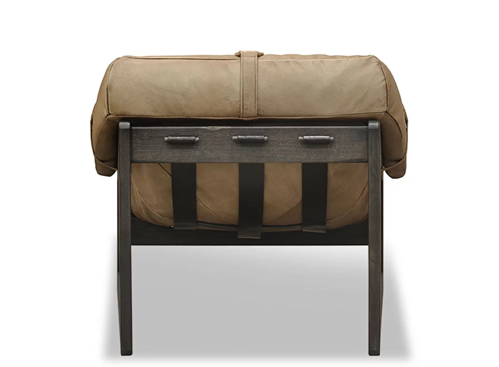 Ansicht hinten: Clubsessel modern mit einem Echtleder Bezug Ansicht hinten: Clubsessel modern mit einem Echtleder Bezug