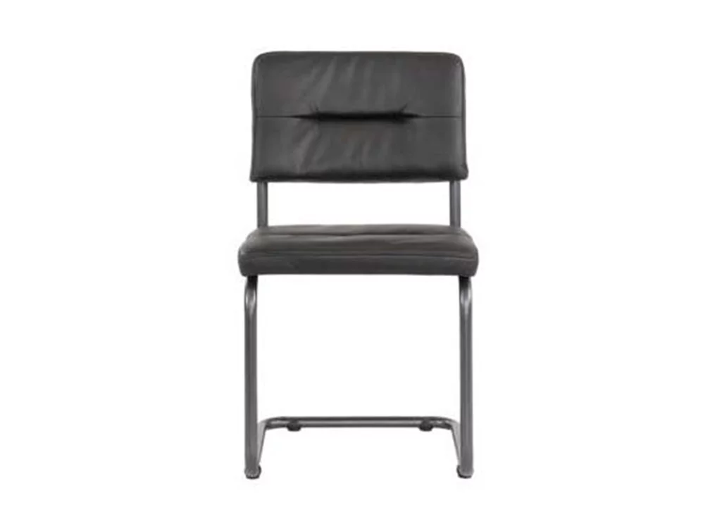 Schwingstuhl Echtleder mit Metallrohr Stuhlgestell