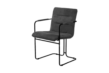 Lederstuhl mit Metallgestell im filigranem Industrial Style