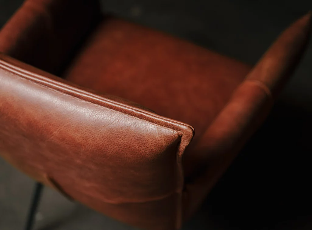 Eleganter Echtlederstuhl in der Lederoberfläche Bonanza British Tan Eleganter Echtlederstuhl in der Lederoberfläche Bonanza British Tan