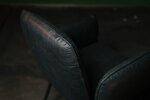 Stuhl aus Echt-Leder in der Lederoberfläche Bonanza Black