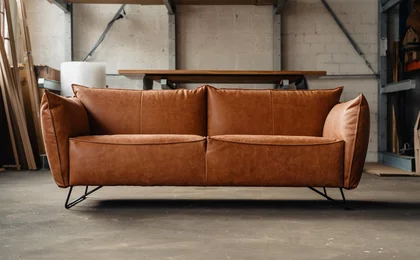 Designer Sofa aus Leder kissenförmig gefertigt - Modell My Home Designer Sofa aus Leder kissenförmig gefertigt - Modell My Home
