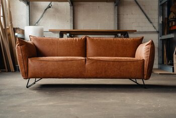 Designer Sofa aus Leder kissenförmig gefertigt - Modell My Home