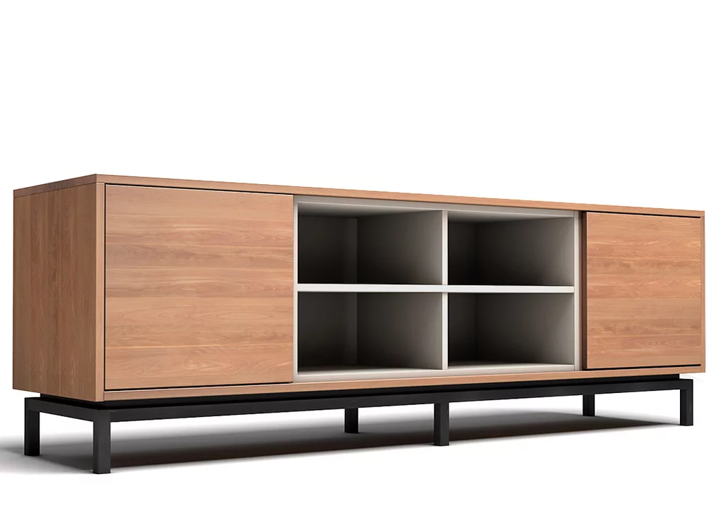 Modernes Sideboard in Maßfertigung mit einem Stahlrahmen Gestell