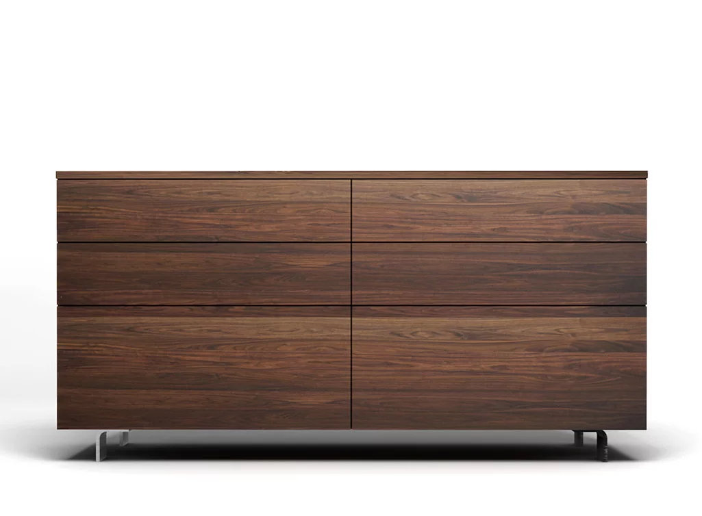 Kommode Nussbaum massiv nach Maß 6 Schubkästen