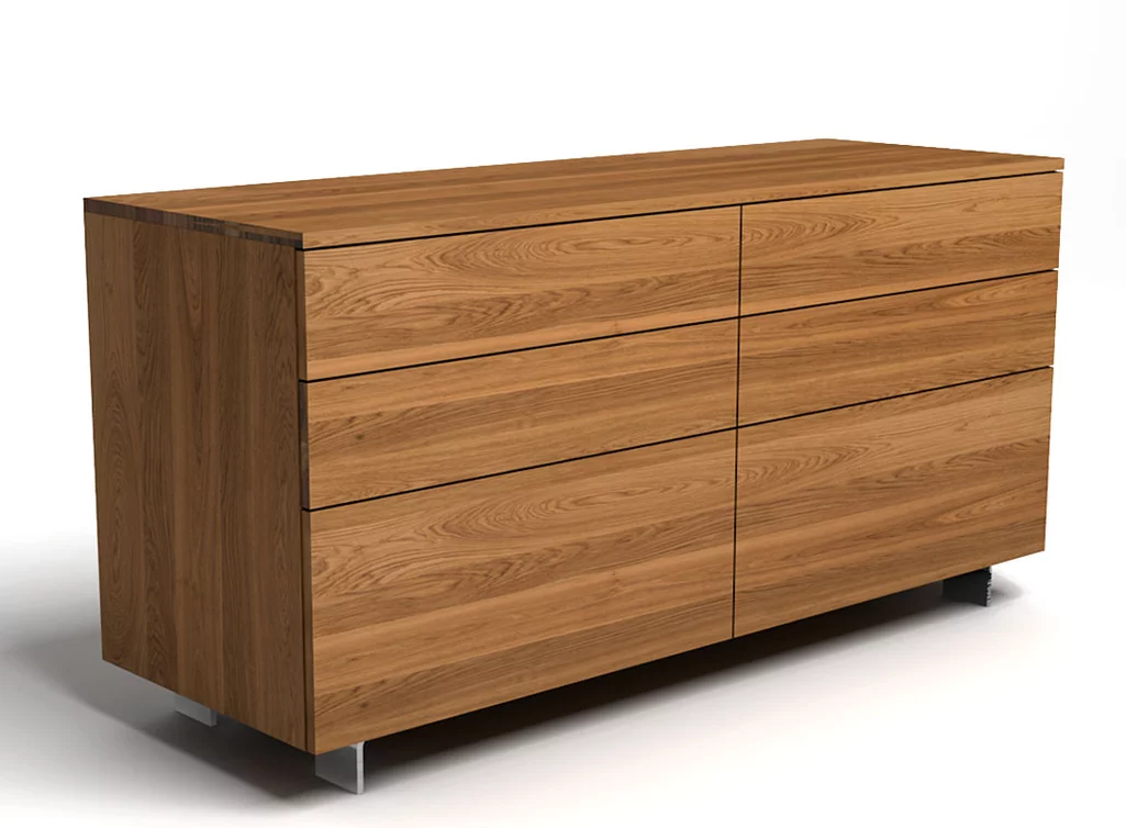 Hochwertige Kommode Eiche modern mit 6 Schubladen