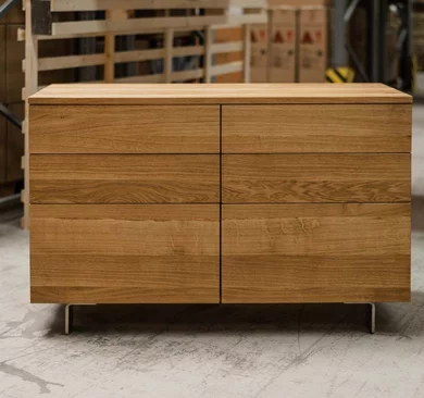 Kommode Eiche modern 6 Schubladen [HOLZPILOTEN] : Holzpiloten