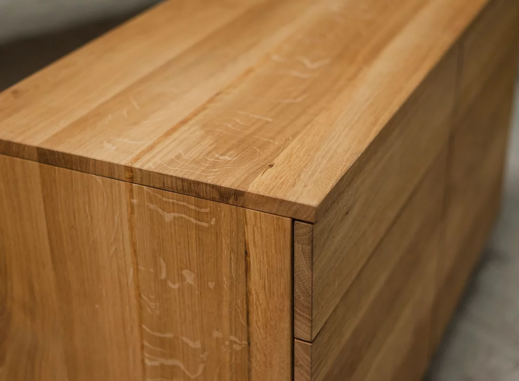 Kommode Eiche modern 6 Schubladen Detail Korpus