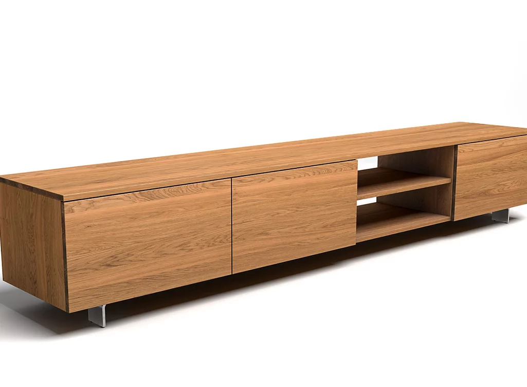 Modernes Media Board in Eichenholz auf Maß Modernes Media Board in Eichenholz auf Maß