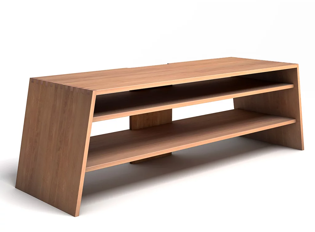 Vollmassive Buchenholz TV Bank auf Maß gefertigt