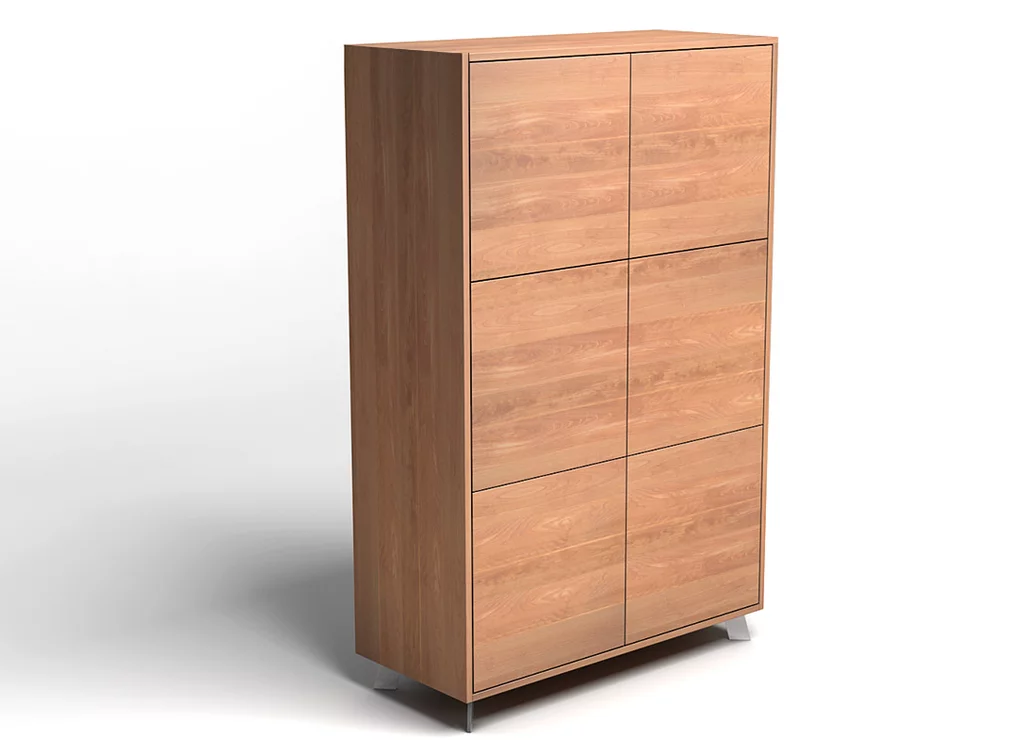 Massivholz Highboard aus Buchenholz in moderner Optik Massivholz Highboard aus Buchenholz in moderner Optik