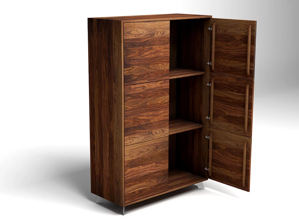 Massivholzschrank Nussbaum vollmassiv auf Maß gefertigt