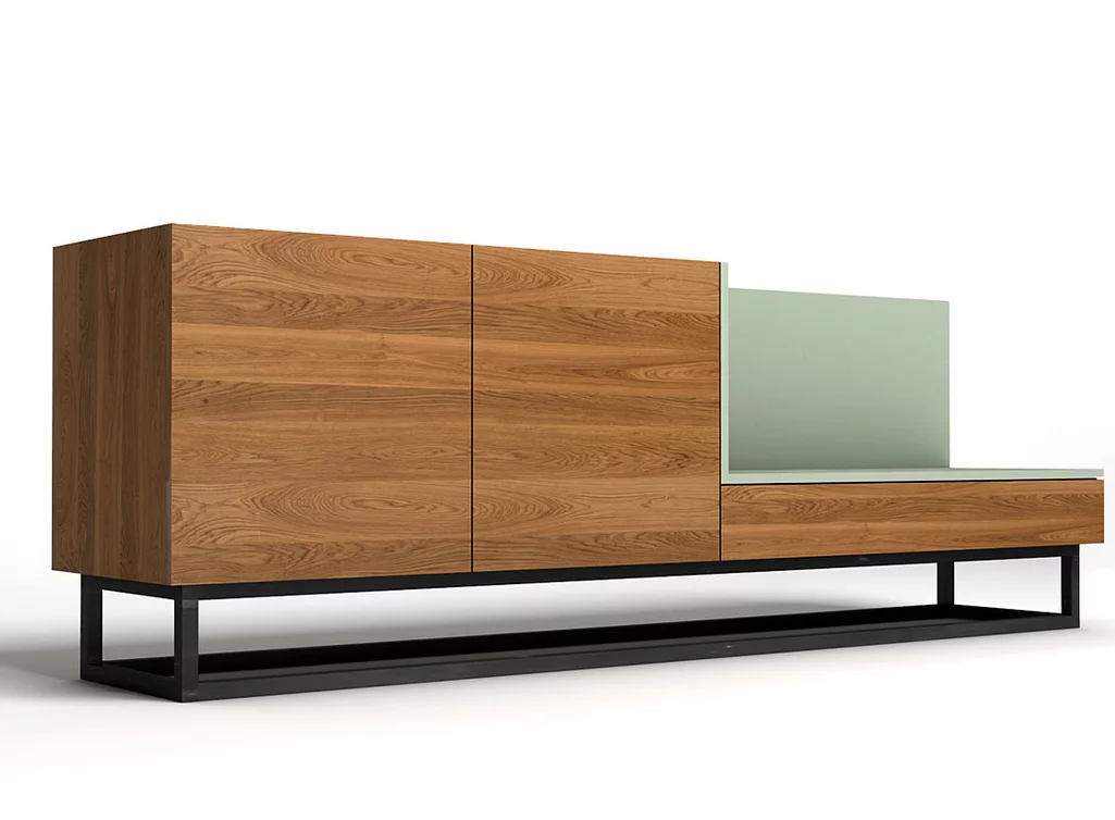 Modernes Lowboard in massiver Eiche