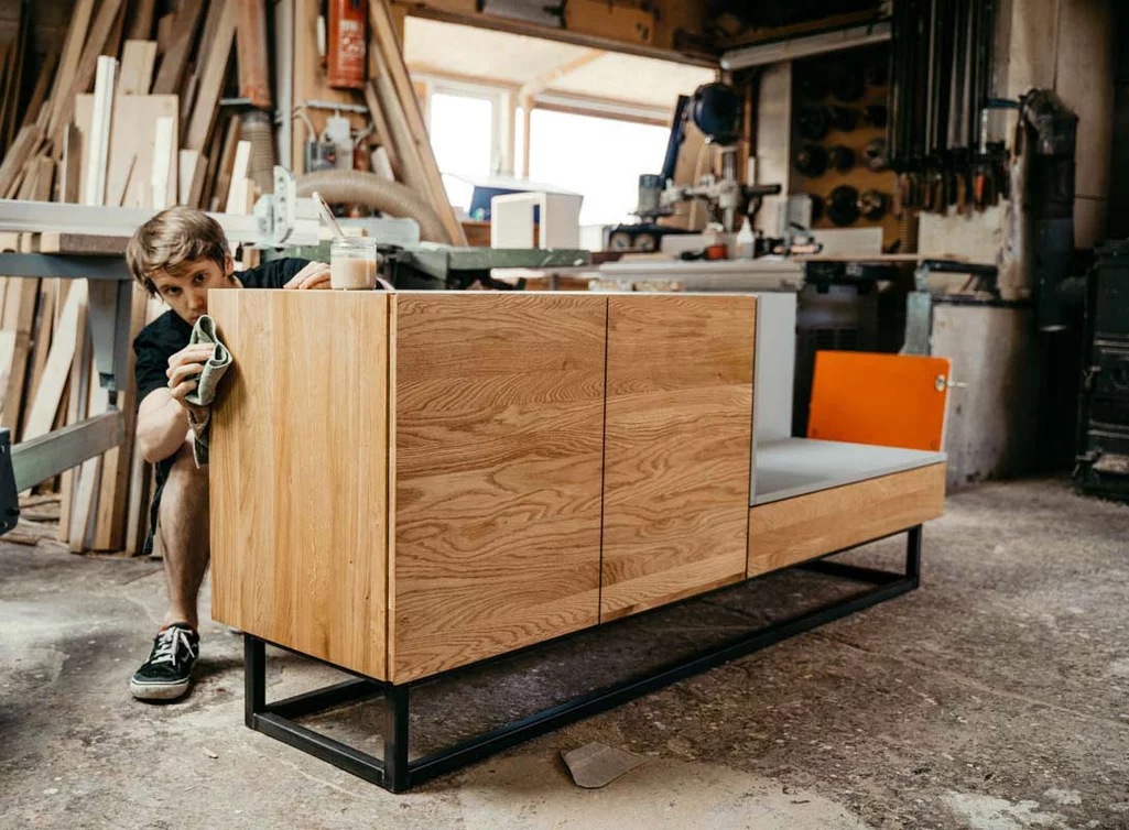 TV Lowboard Eiche massiv Verarbeitungsqualität