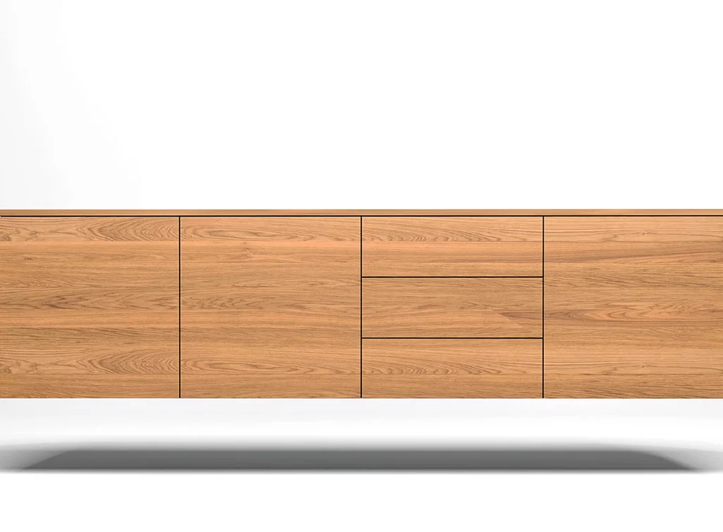 Lowboard hängend Eiche massiv nach Maß Lowboard hängend Eiche massiv nach Maß