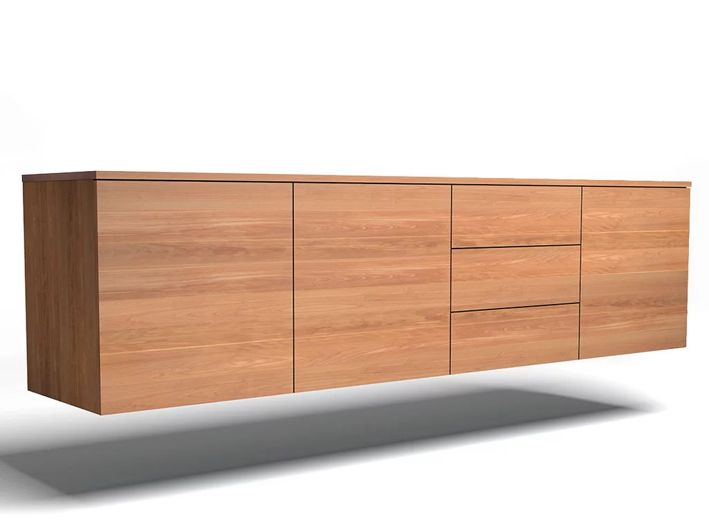 Wandhängendes Massivholz Board in Maßfertigung