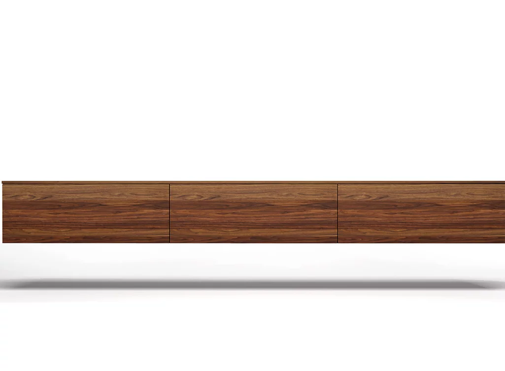 Lowboard Massivholz Nussbaum hängend 3 Schubladen Lowboard Massivholz Nussbaum hängend 3 Schubladen