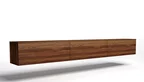 Hänge Lowboard aus massivem Nussbaum auf Maß gefertigt