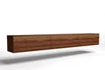 Hänge Lowboard aus massivem Nussbaum auf Maß gefertigt