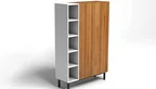 Highboard mit Regal aus Eiche massiv