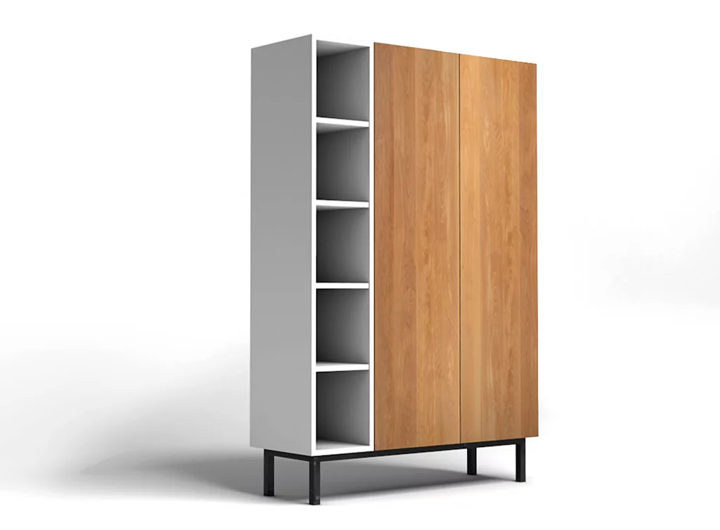 Holz Highboard im 60er Design Holz Highboard im 60er Design