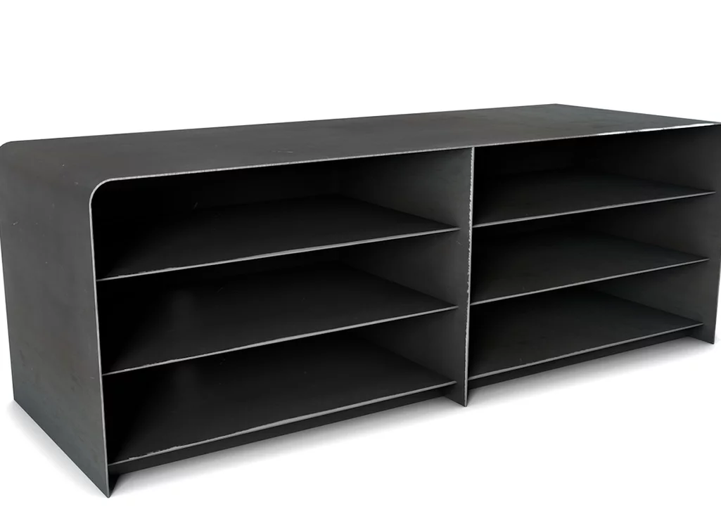 Stylisches Stahl Sideboard mit 6 Fächern gefertigt