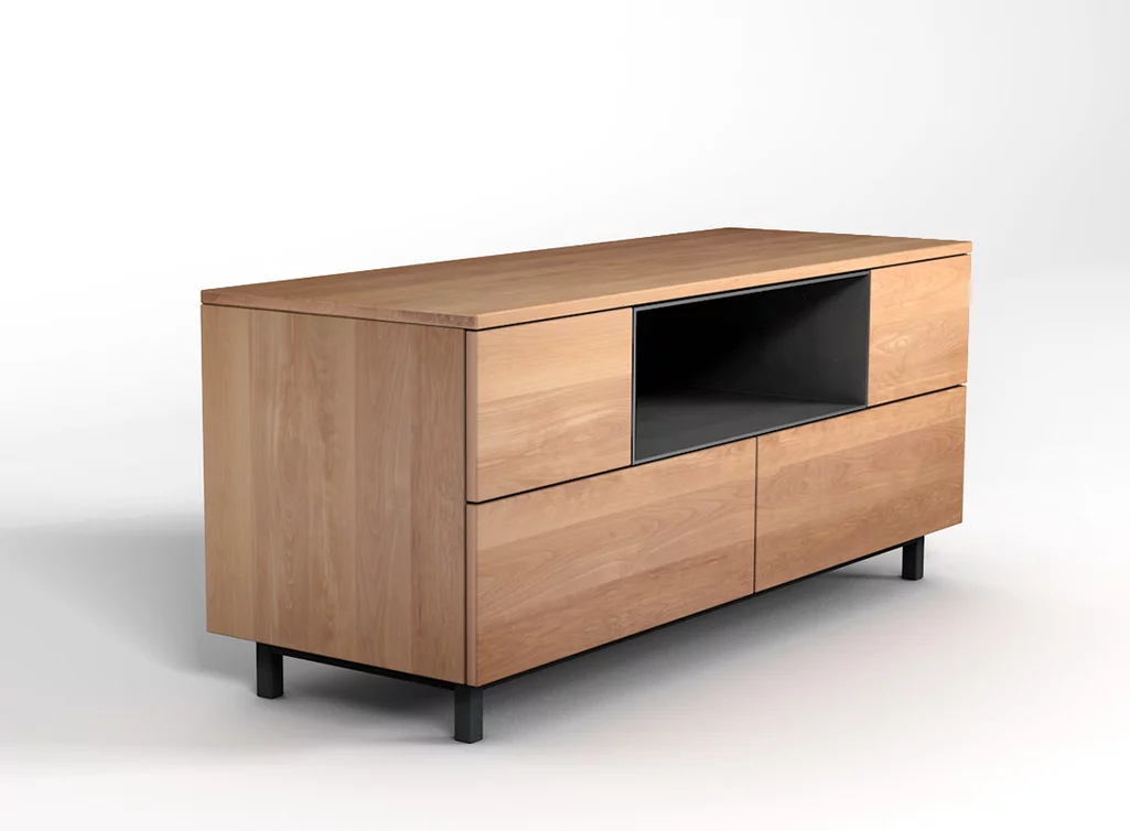 Massivholz Sideboard nach deinem Maß aus astfreier Buche mit Stahl kombiniert. Massivholz Sideboard nach deinem Maß aus astfreier Buche mit Stahl kombiniert.