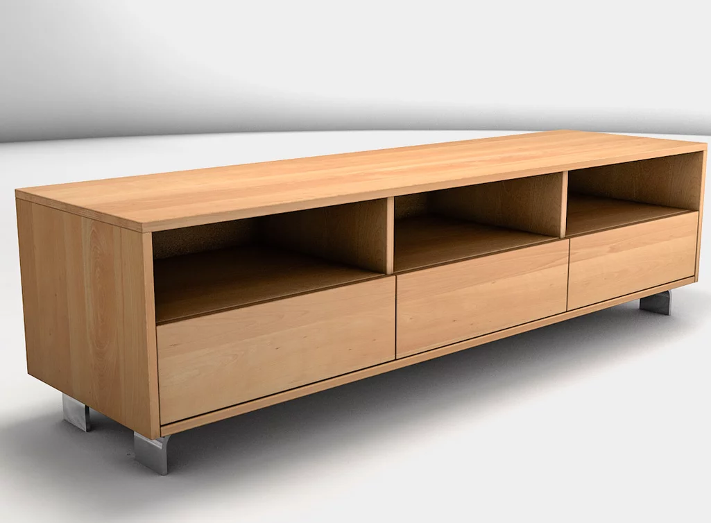 Buchenholz Lowboard massiv nach deinen Maßen gefertigt - EWG