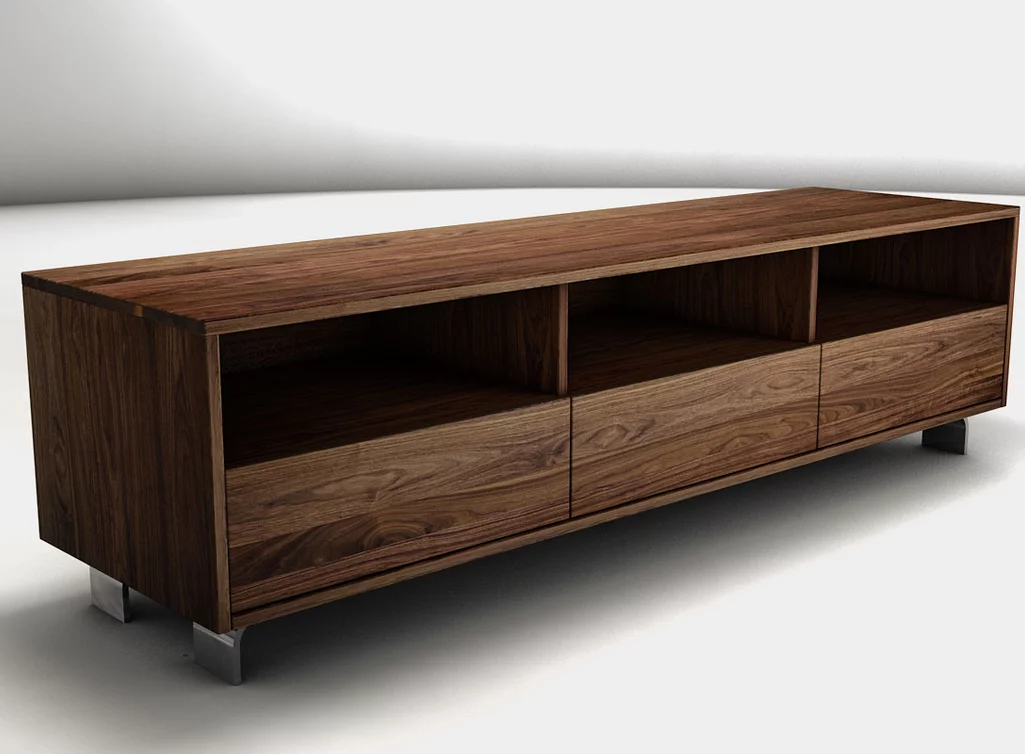 Nussbaum Massivholz TV Lowboard modern - EWG Nussbaum Massivholz TV Lowboard modern - EWG