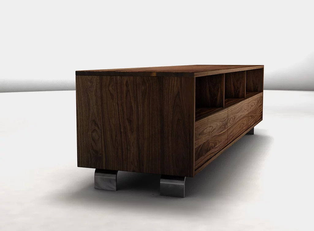 Nussbaumholz Lowboard nach Maß gefertigt Nussbaumholz Lowboard nach Maß gefertigt