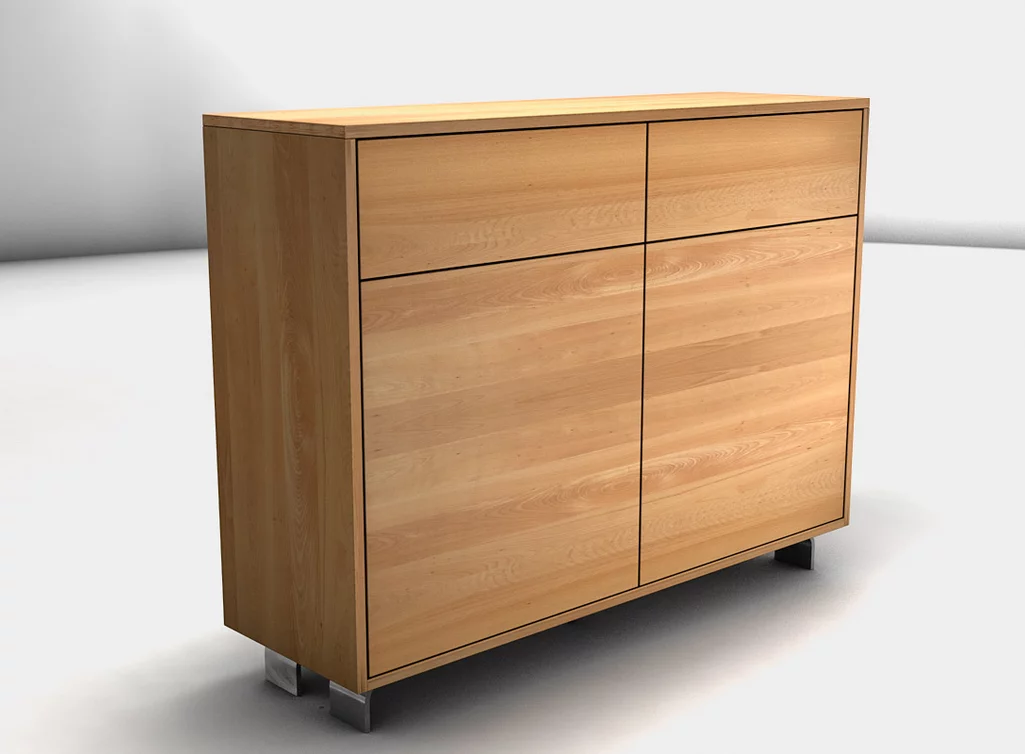 Echtholz Buchen Highboard nach Maß gefertigt - MRS