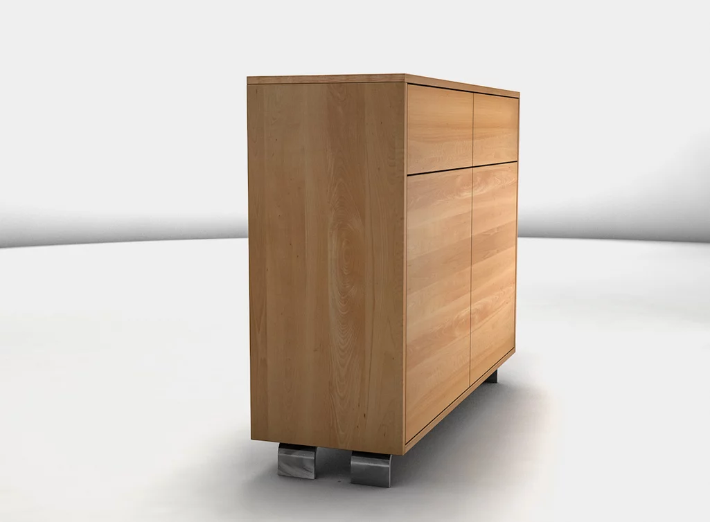 Buchen Massivholz Highboard in verschiedenen Oberflächen erhältlich