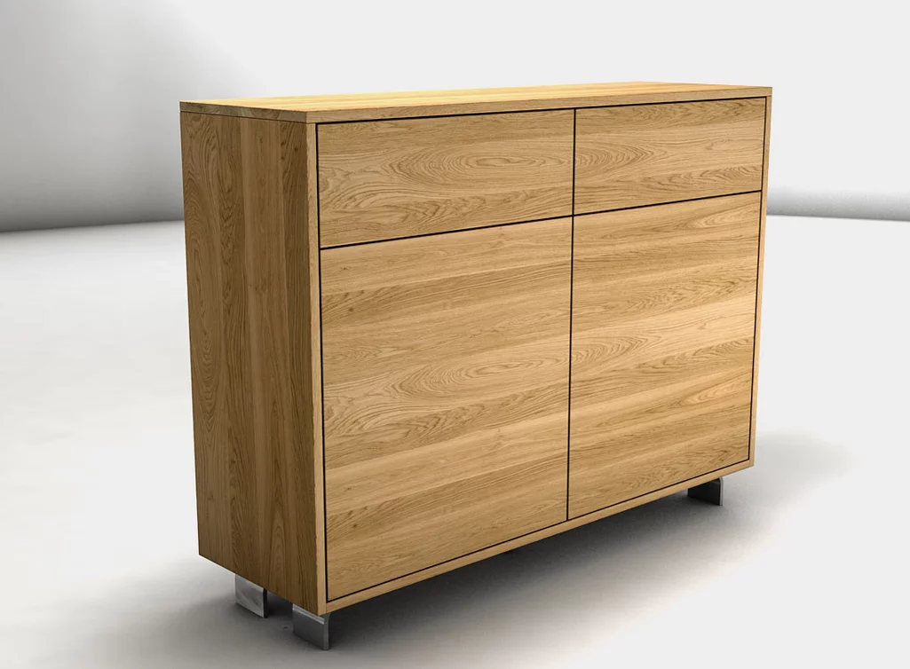 Highboard Eiche massiv nach Maß gefertigt - MRS