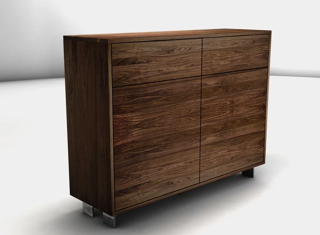Edles Nussbaum Highboard nach Maß gefertigt - MRS