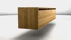 Eiche Lowboard Holz hängend mit Griffen nach deiner Wahl