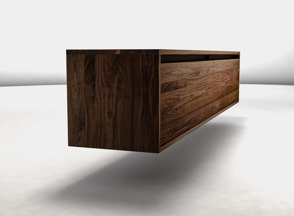 Nussbaum Lowboard nach Maß mit Griffen nach deiner Wahl