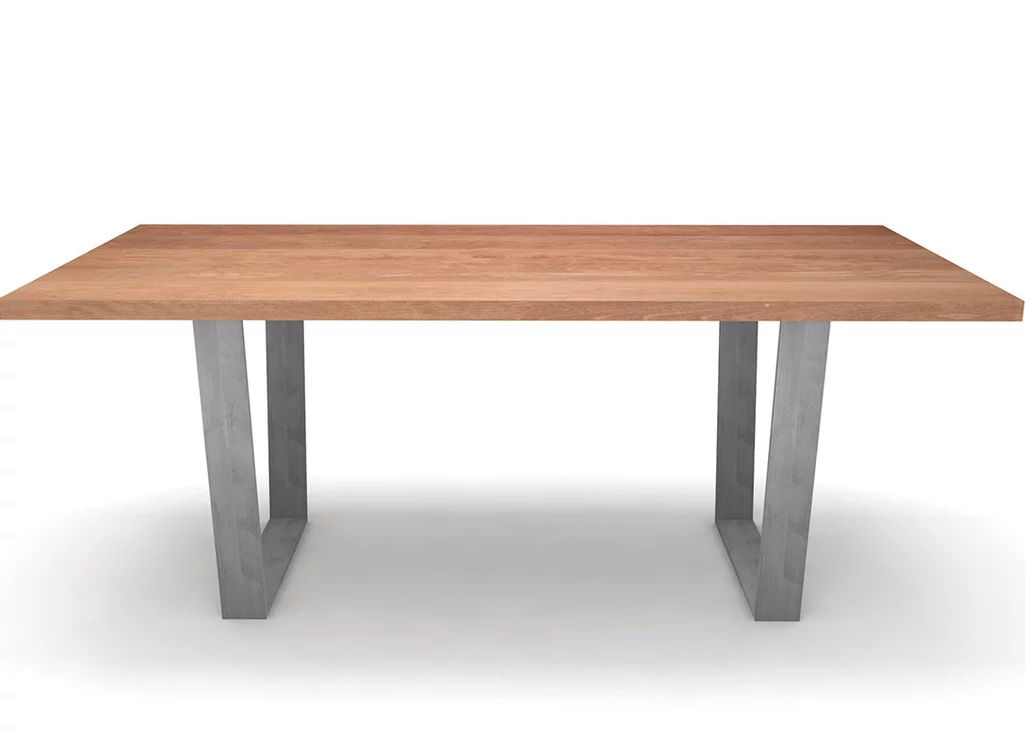 Massivholz Buche Esstisch mit schrägen Kufen auf Maß gefertigt