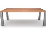 Massivholz Holztisch mit Stahlbeinen in Maßfertigung