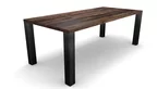 Industriedesign Nussbaum Esstisch 4cm mit Astanteil