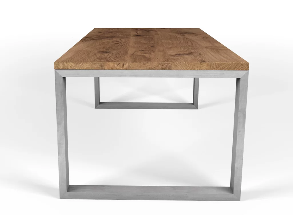 Massivholztisch Eiche mit Stahltischgestell Massivholztisch Eiche mit Stahltischgestell