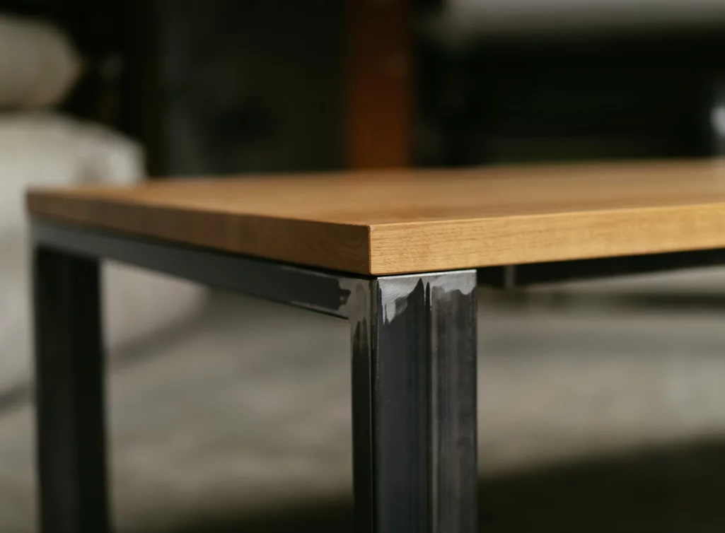 Eichenholz Tischplatte kombiniert mit industriellem Stahl - KLM3631-T Eichenholz Tischplatte kombiniert mit industriellem Stahl - KLM3631-T